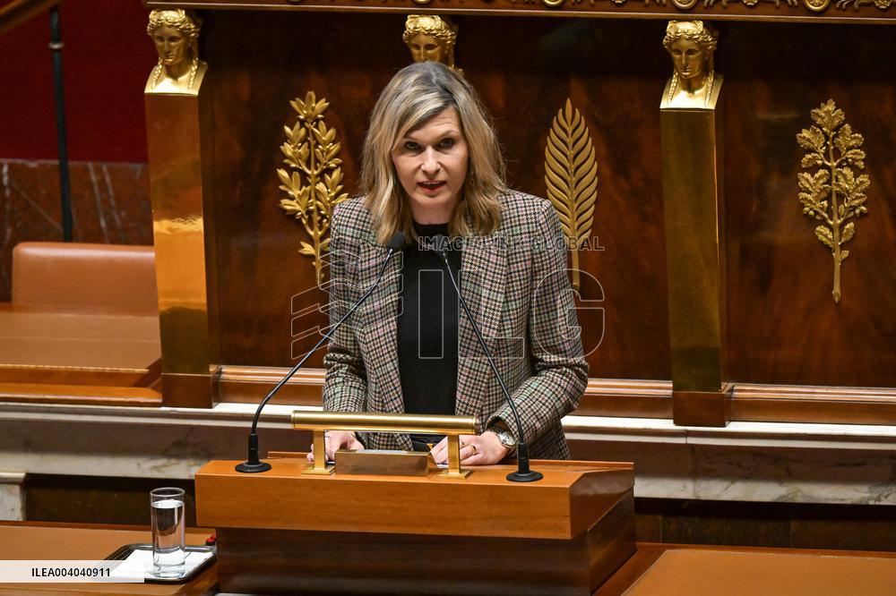 Speeches before motion of censure voting at the National Assembly in Paris - FA