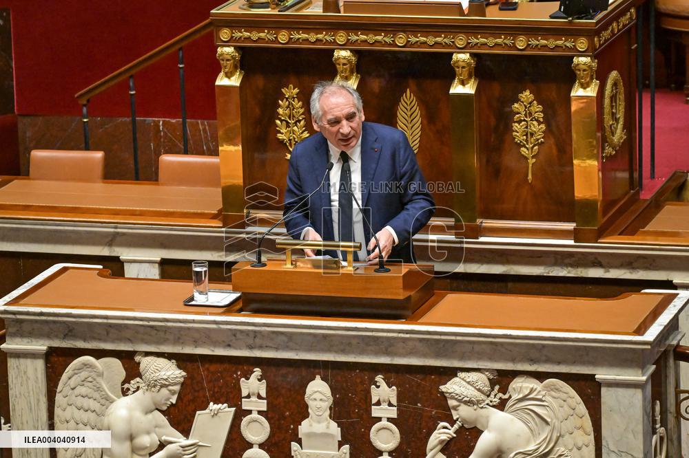 Speeches before motion of censure voting at the National Assembly in Paris - FA
