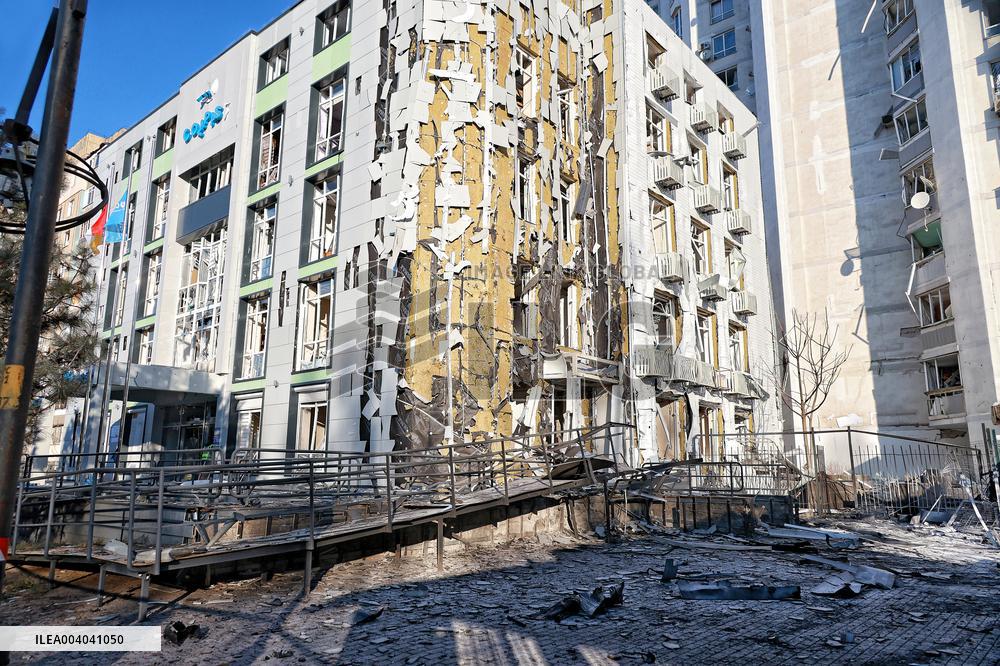 Aftermath of Russian massive drone attack on Odesa