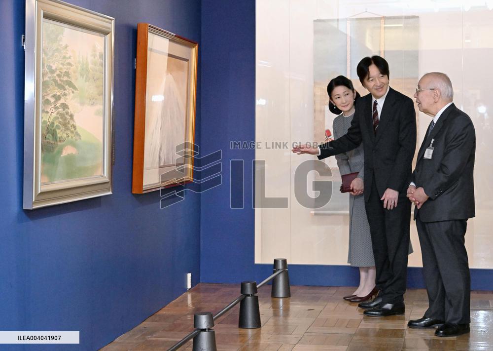 Japan crown prince at painting exhibition