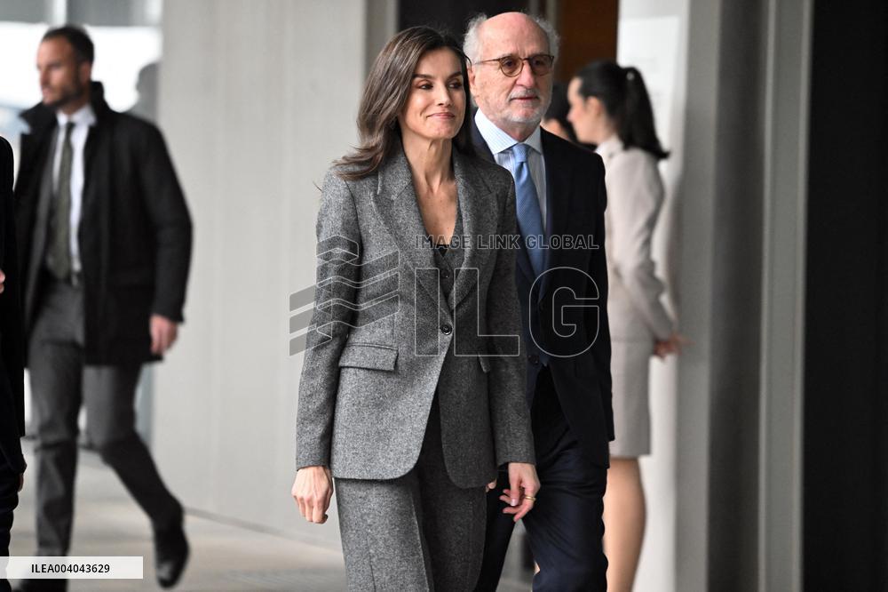 Queen Letizia At FAD Youth Board Of Trustees Meeting - Madrid