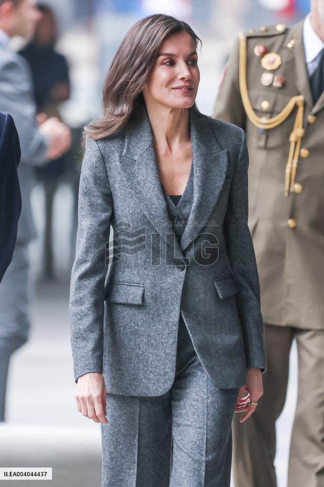 Queen Letizia At FAD Youth Board Of Trustees Meeting - Madrid