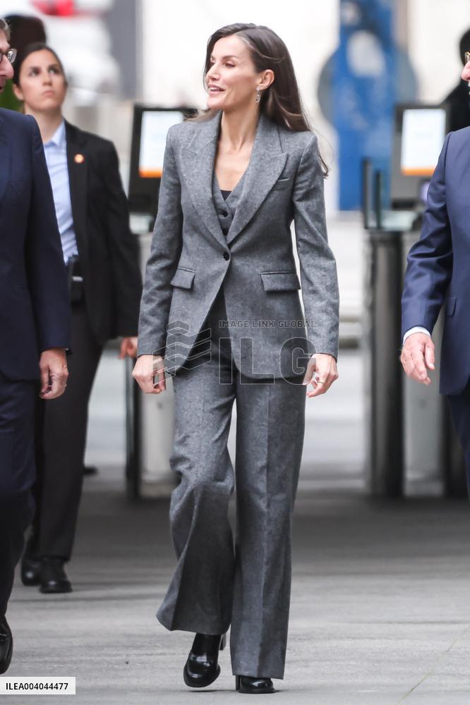 Queen Letizia At FAD Youth Board Of Trustees Meeting - Madrid