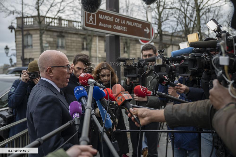 French President and Party Leaders Meet on Ukraine Crisis - Paris