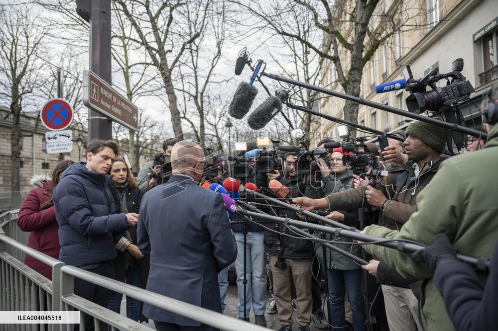 French President and Party Leaders Meet on Ukraine Crisis - Paris