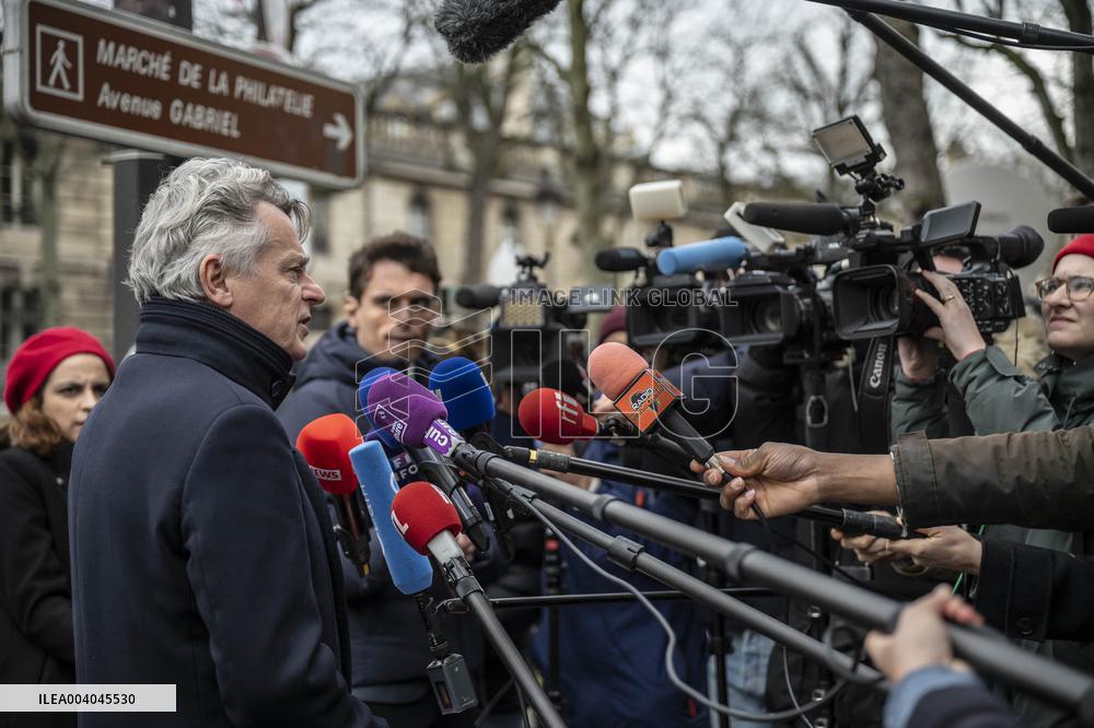 French President and Party Leaders Meet on Ukraine Crisis - Paris