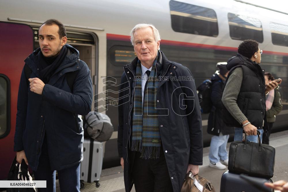 Michel Barnier takes the train - Lyon RL