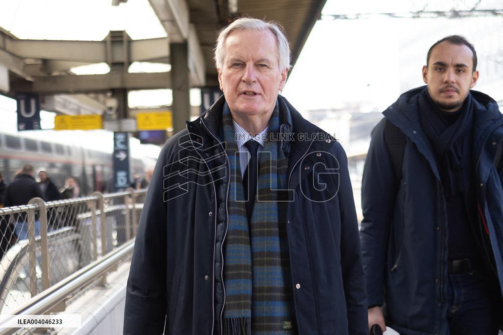 Michel Barnier takes the train - Lyon RL
