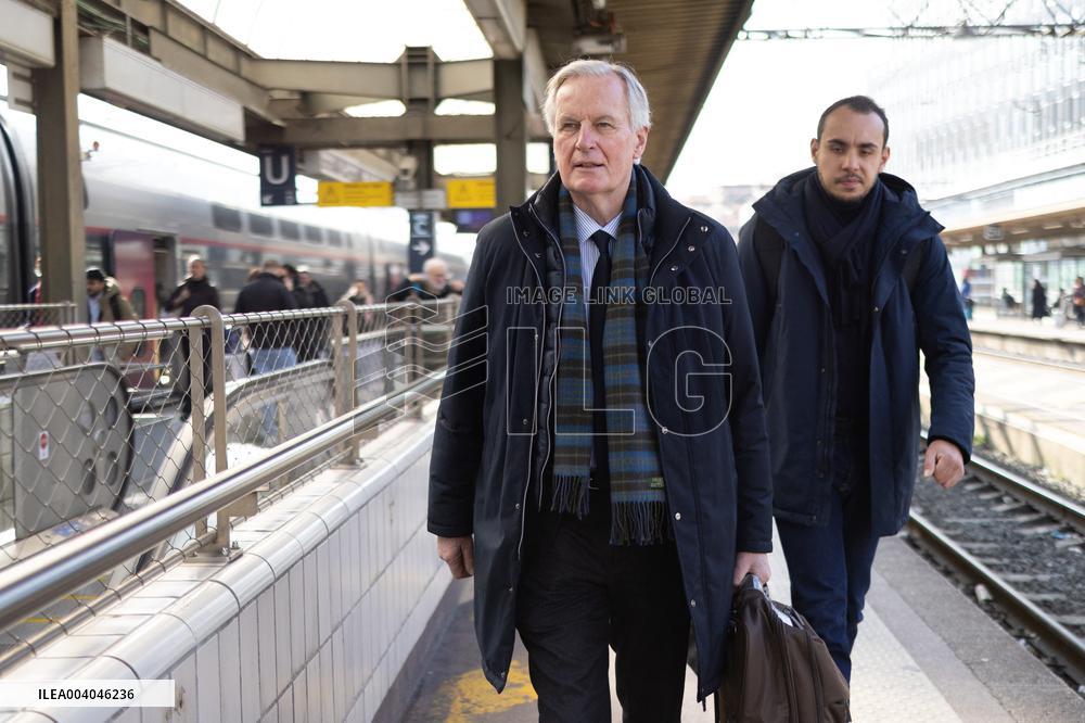 Michel Barnier takes the train - Lyon RL