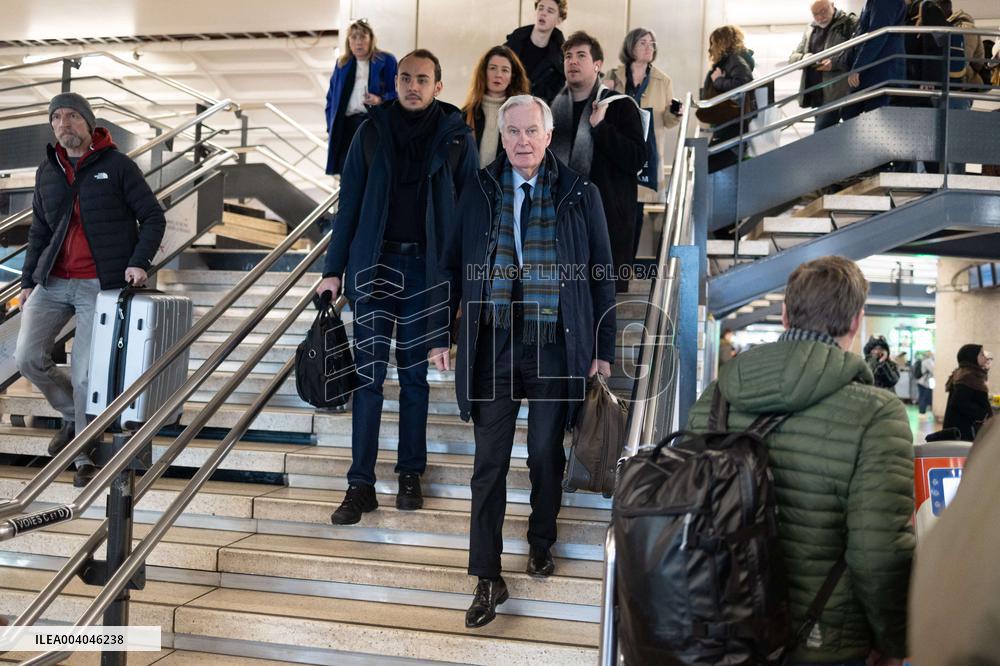 Michel Barnier takes the train - Lyon RL