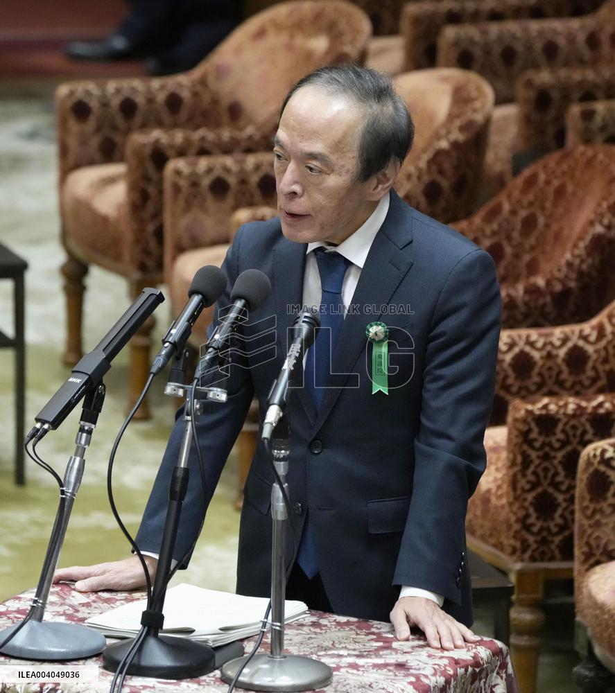 BOJ chief Ueda in parliament