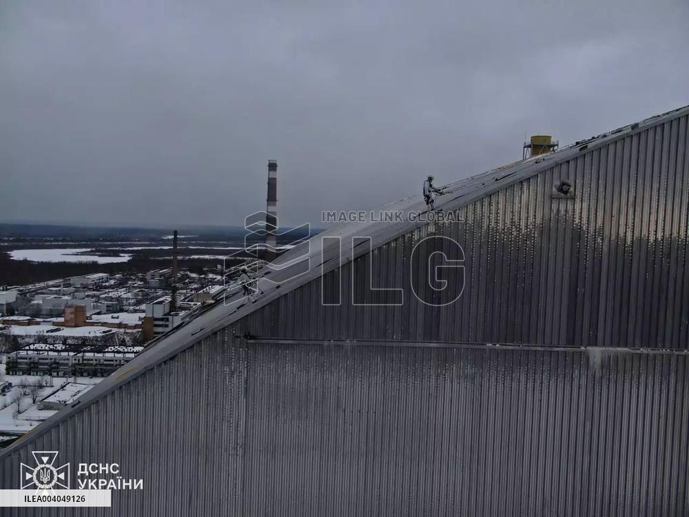 Chernobyl Nuclear Power Plant Repair Work in Progress