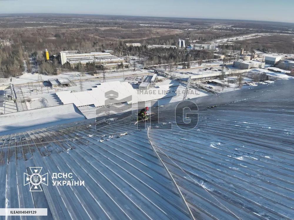 Chernobyl Nuclear Power Plant Repair Work in Progress