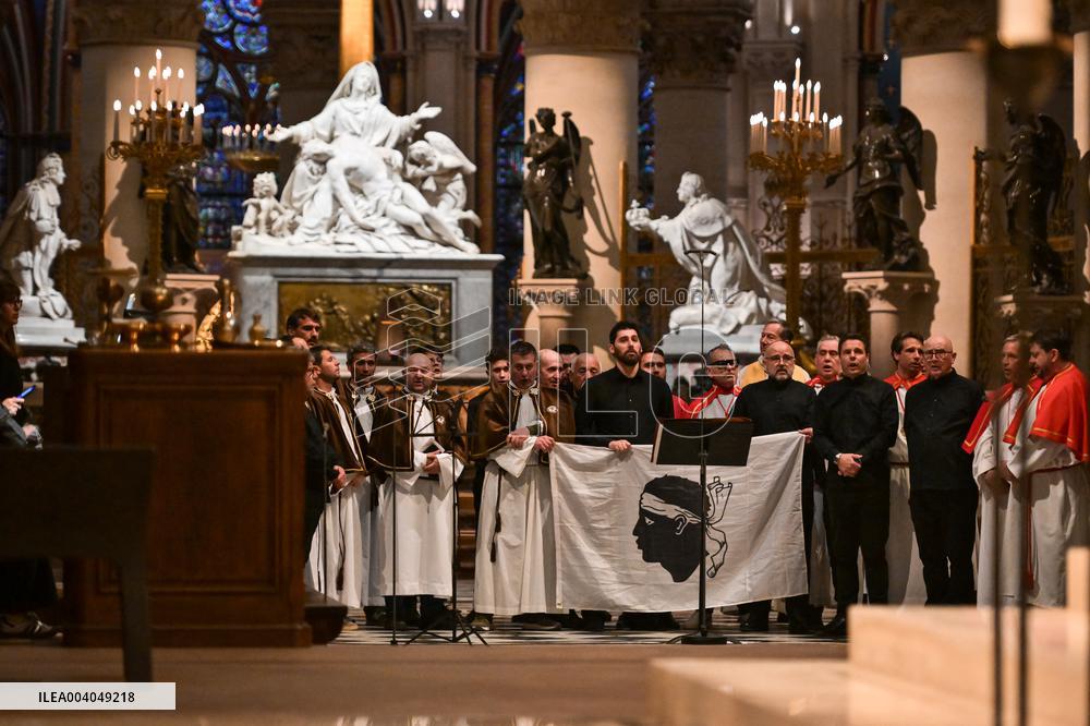 A Mass for Corsica at Notre Dame De Paris