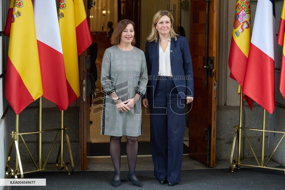 Yael Braun-Pivet Visits The Congress Of Deputies In Madrid - Spain