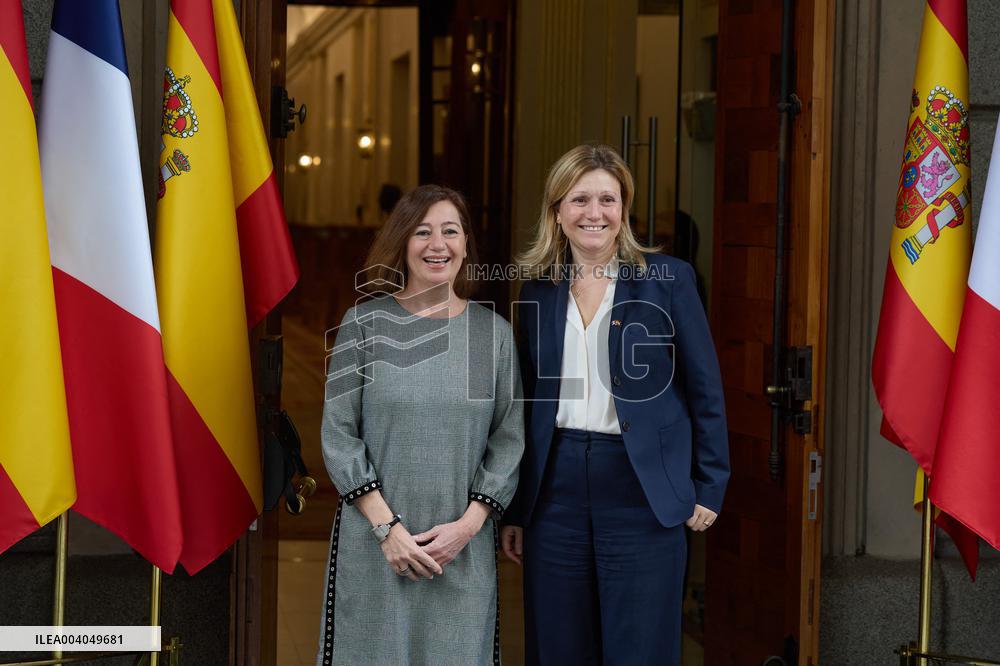 Yael Braun-Pivet Visits The Congress Of Deputies In Madrid - Spain