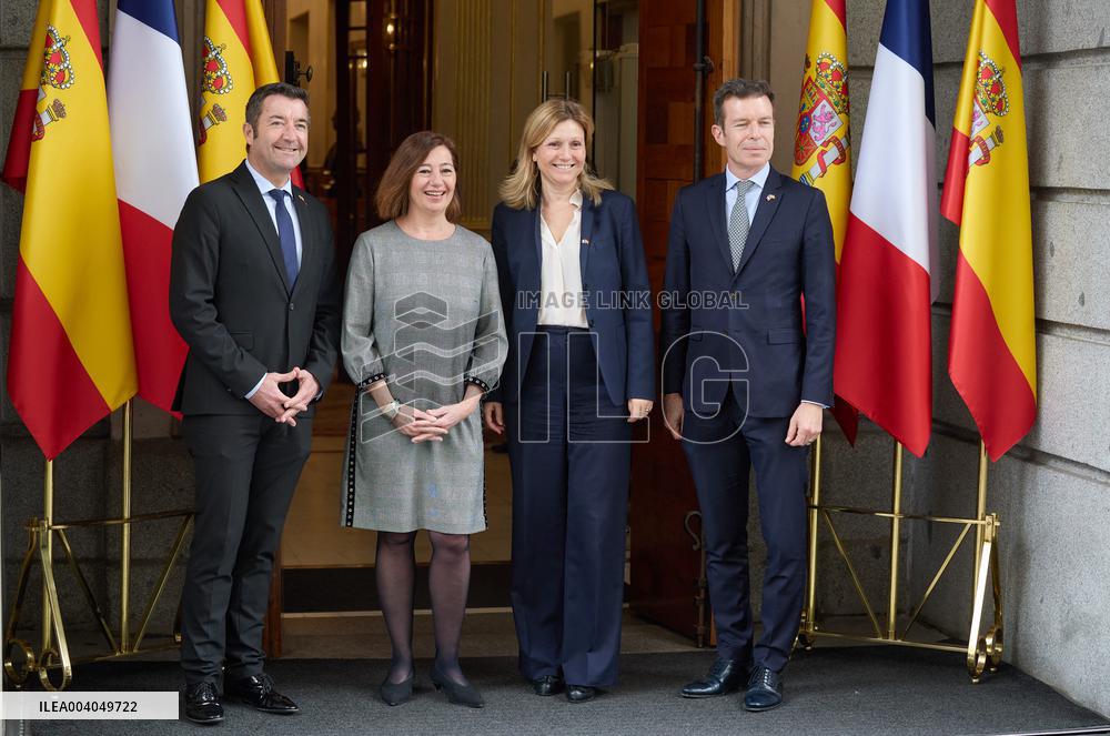 Yael Braun-Pivet Visits The Congress Of Deputies In Madrid - Spain