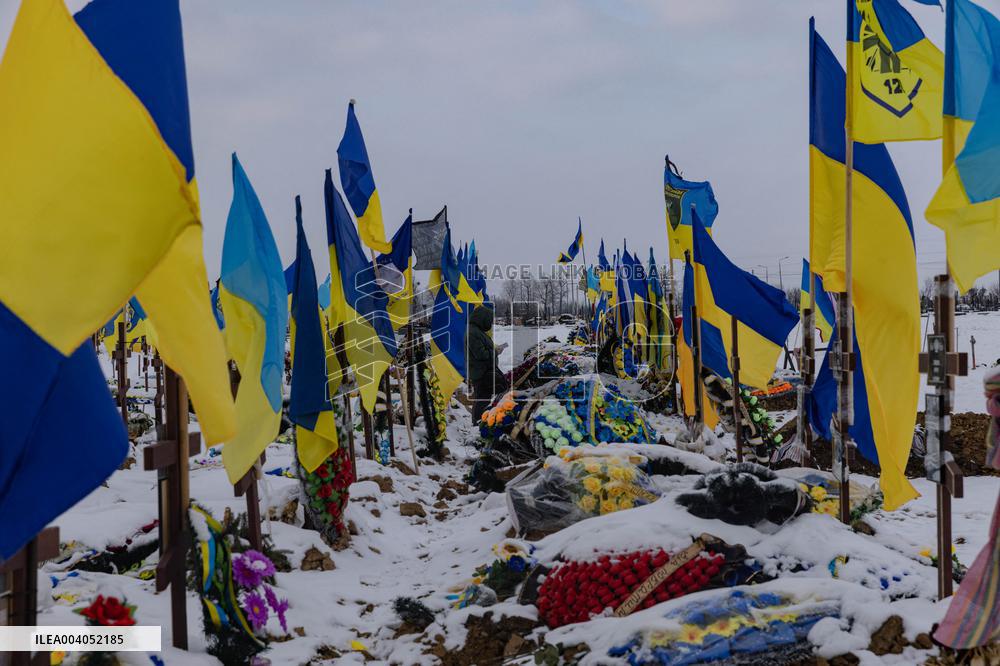 The Alley of Glory at the 18th Kharkiv Cemetery