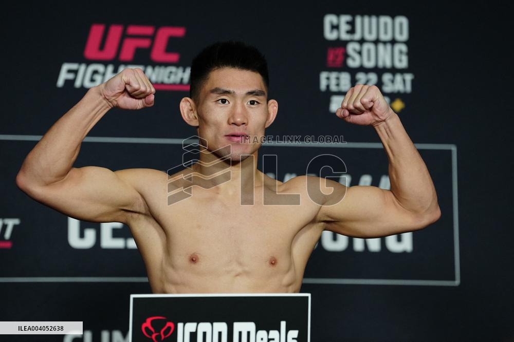 Official Weigh-Ins At UFC Fight Night Cejudo vs Song - USA