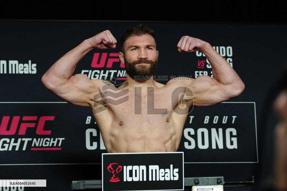 Official Weigh-Ins At UFC Fight Night Cejudo vs Song - USA