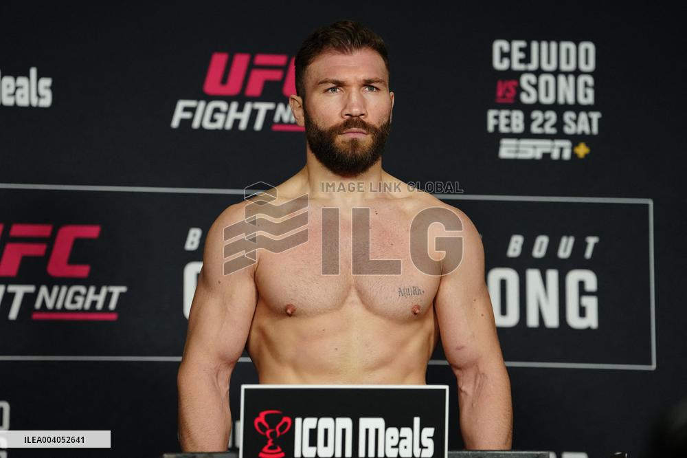 Official Weigh-Ins At UFC Fight Night Cejudo vs Song - USA