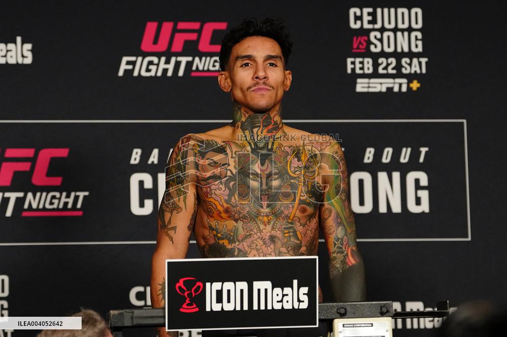 Official Weigh-Ins At UFC Fight Night Cejudo vs Song - USA