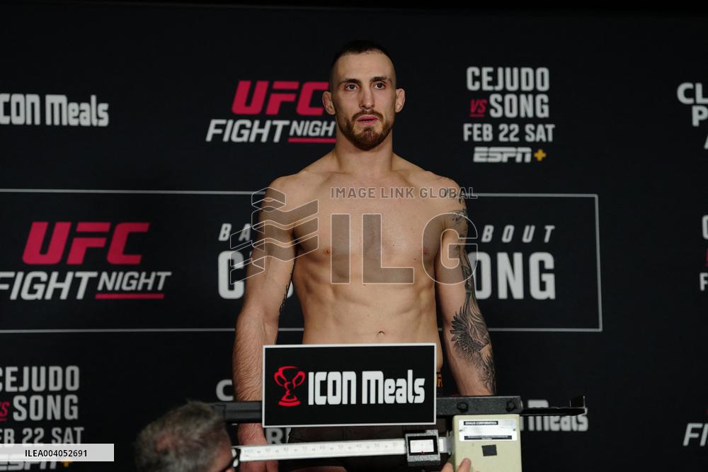 Official Weigh-Ins At UFC Fight Night Cejudo vs Song - USA
