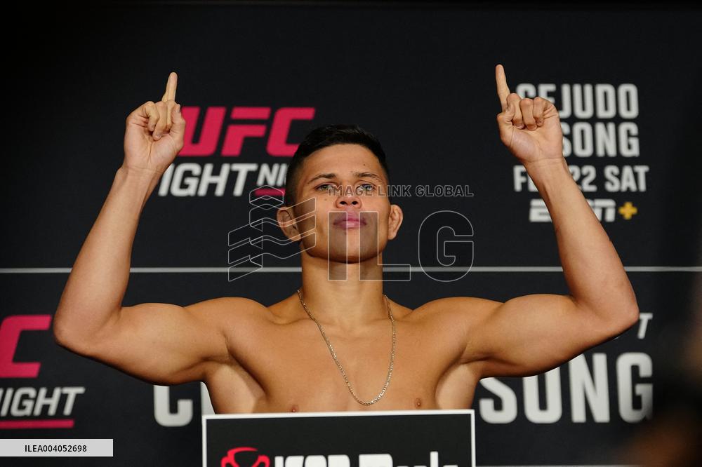 Official Weigh-Ins At UFC Fight Night Cejudo vs Song - USA