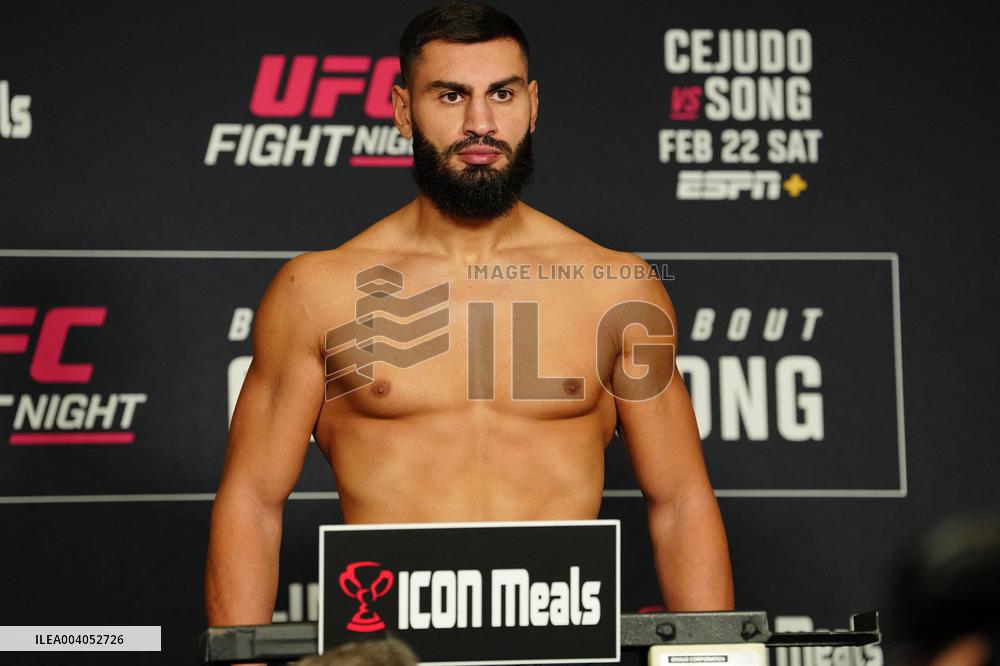 Official Weigh-Ins At UFC Fight Night Cejudo vs Song - USA