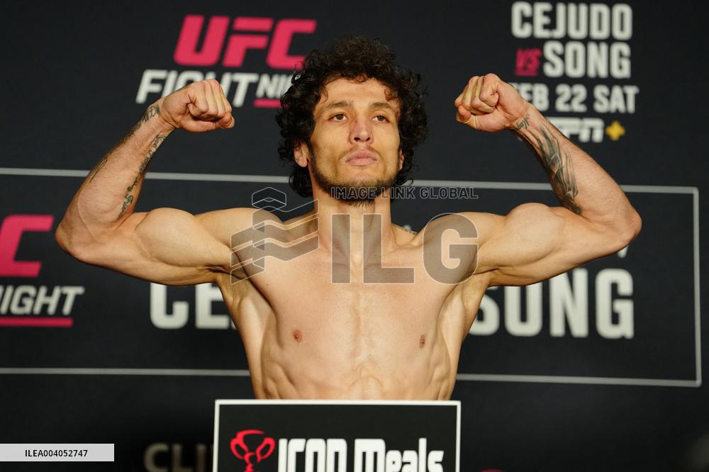 Official Weigh-Ins At UFC Fight Night Cejudo vs Song - USA