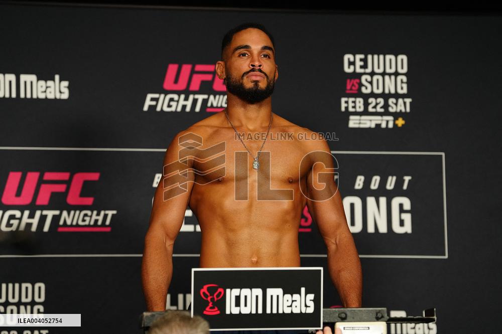 Official Weigh-Ins At UFC Fight Night Cejudo vs Song - USA