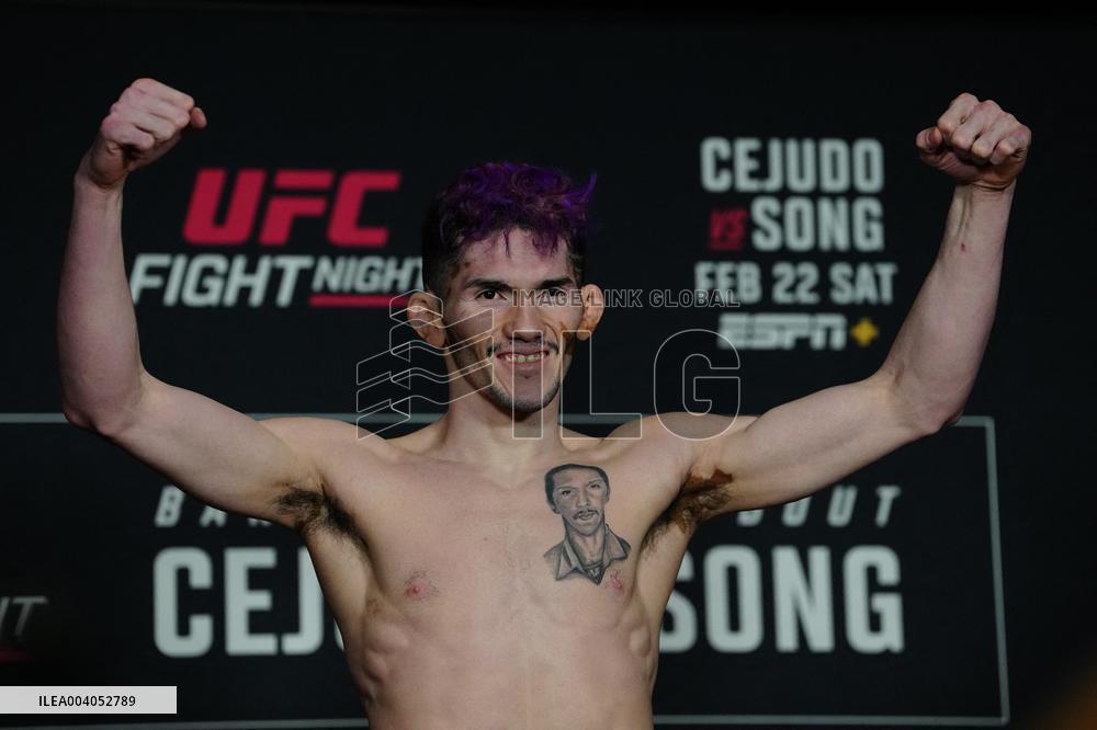 Official Weigh-Ins At UFC Fight Night Cejudo vs Song - USA