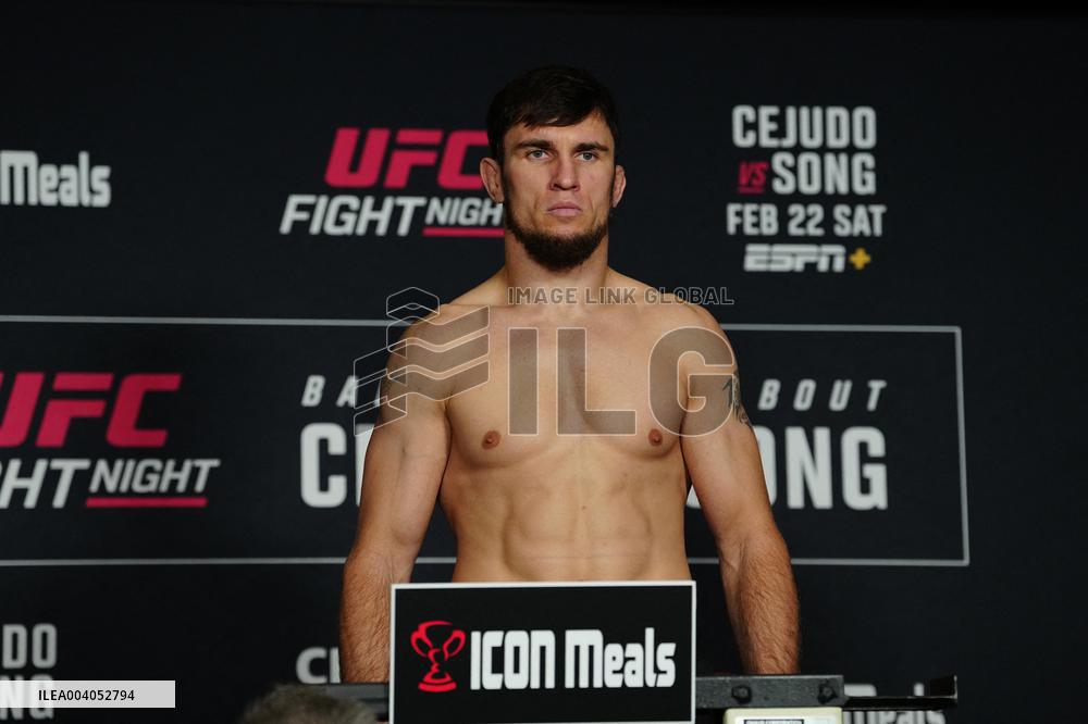 Official Weigh-Ins At UFC Fight Night Cejudo vs Song - USA