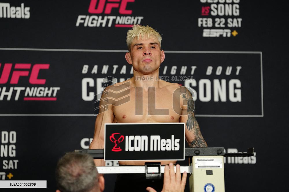 Official Weigh-Ins At UFC Fight Night Cejudo vs Song - USA