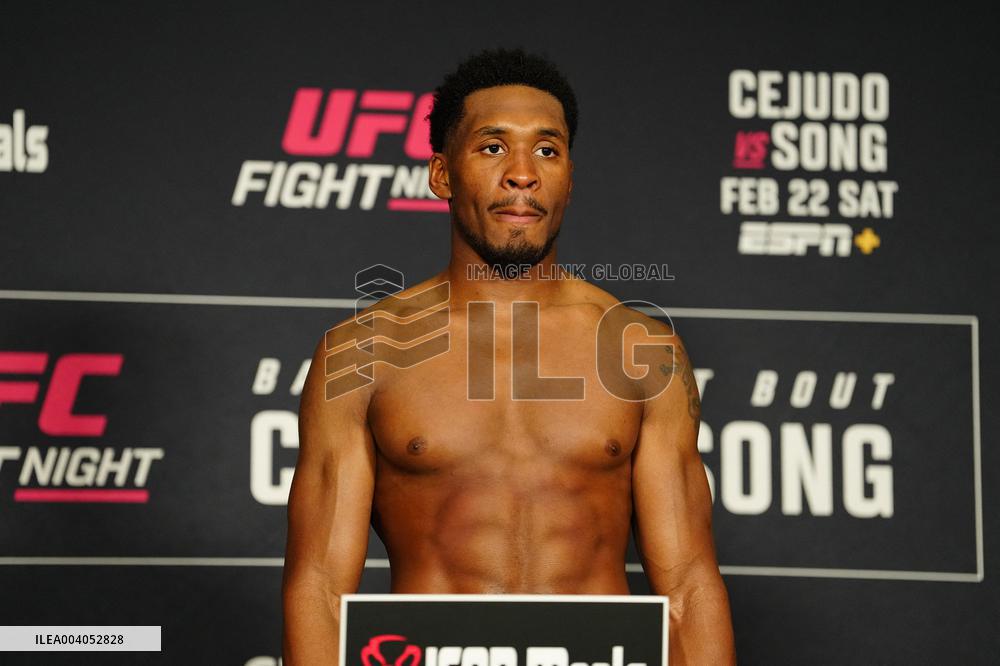 Official Weigh-Ins At UFC Fight Night Cejudo vs Song - USA