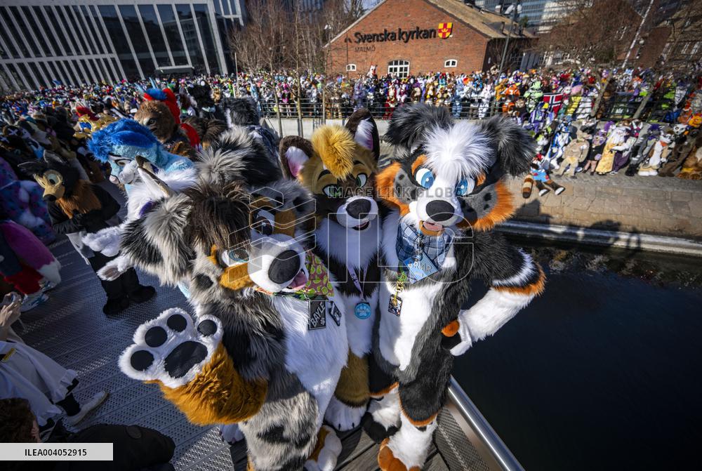 FURRIES ON PARADE THROUGH MALMÖ