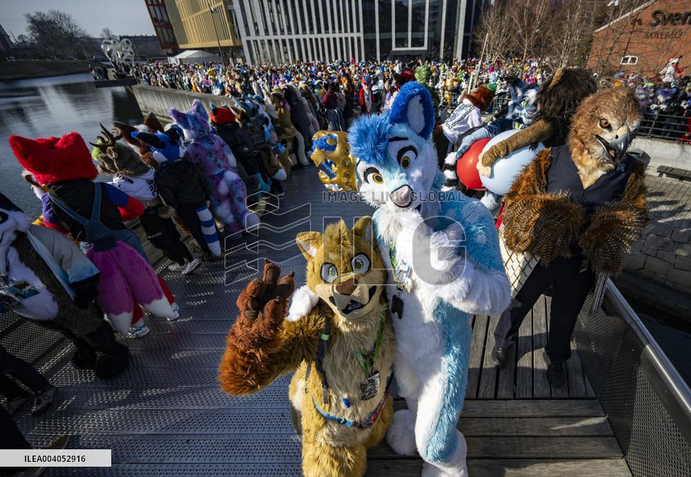 FURRIES ON PARADE THROUGH MALMÖ