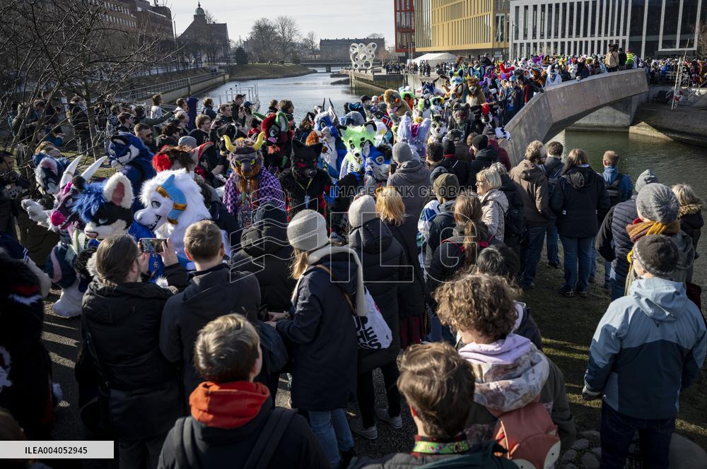 FURRIES ON PARADE THROUGH MALMÖ