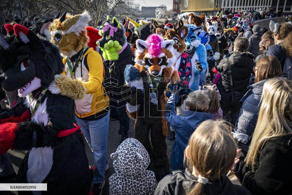 FURRIES ON PARADE THROUGH MALMÖ