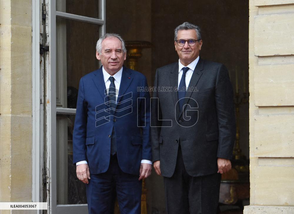 Bayrou Welcomes Maroccan PM Akhannouch - Paris