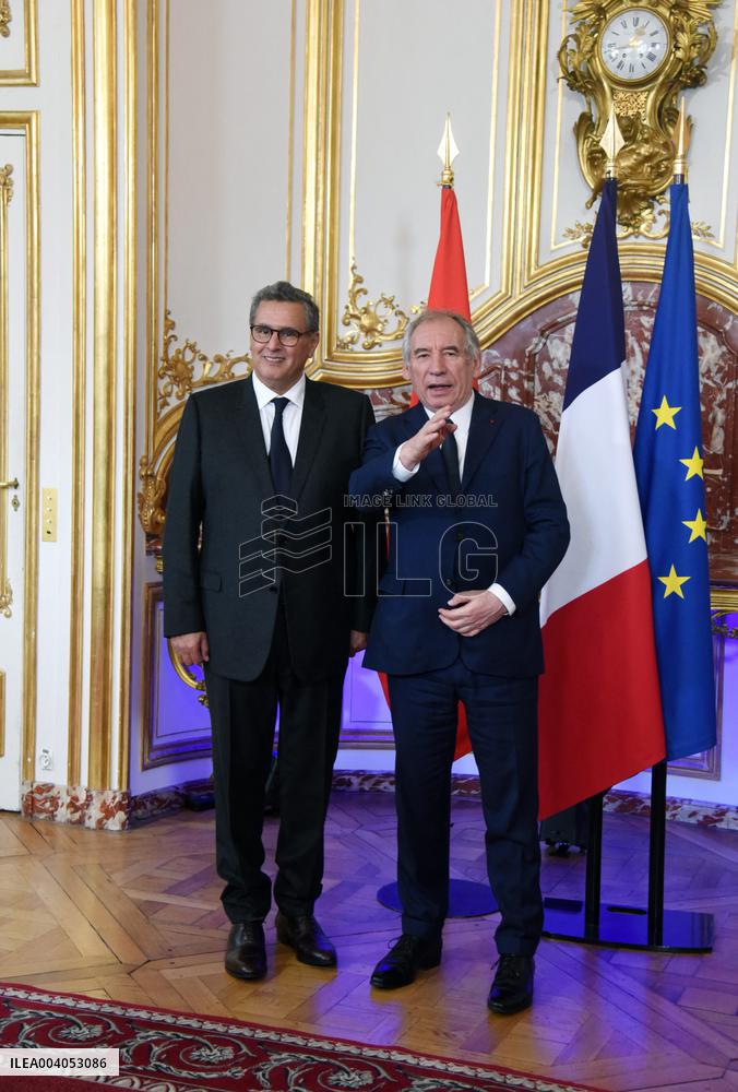 Bayrou Welcomes Maroccan PM Akhannouch - Paris