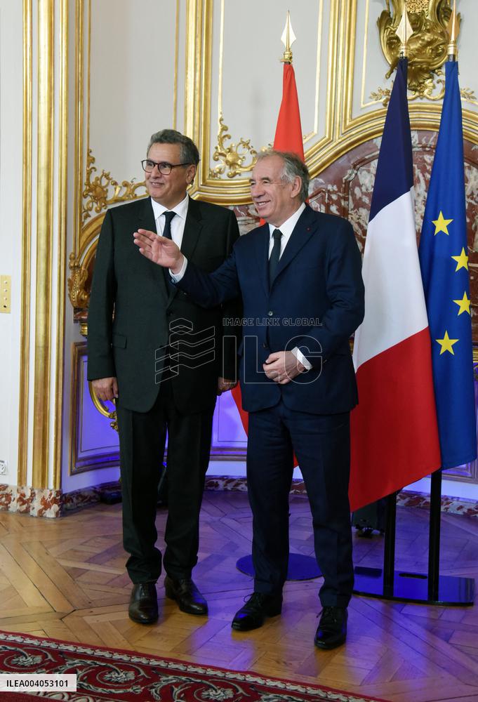 Bayrou Welcomes Maroccan PM Akhannouch - Paris