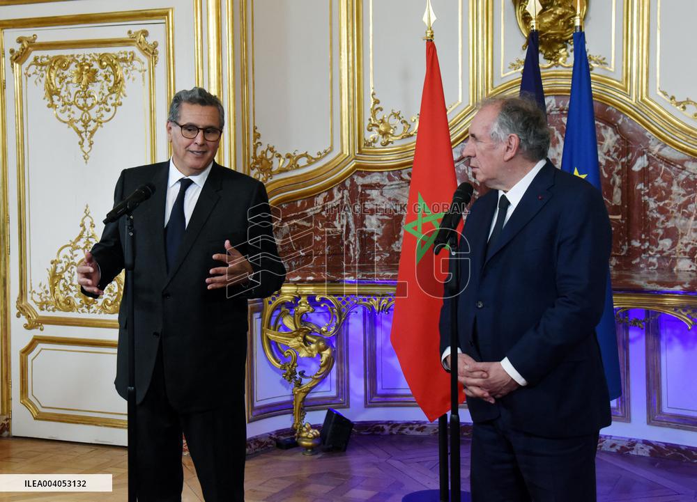 Bayrou Welcomes Maroccan PM Akhannouch - Paris