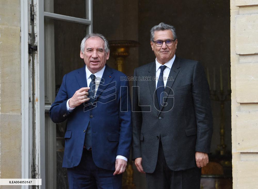 Bayrou Welcomes Maroccan PM Akhannouch - Paris