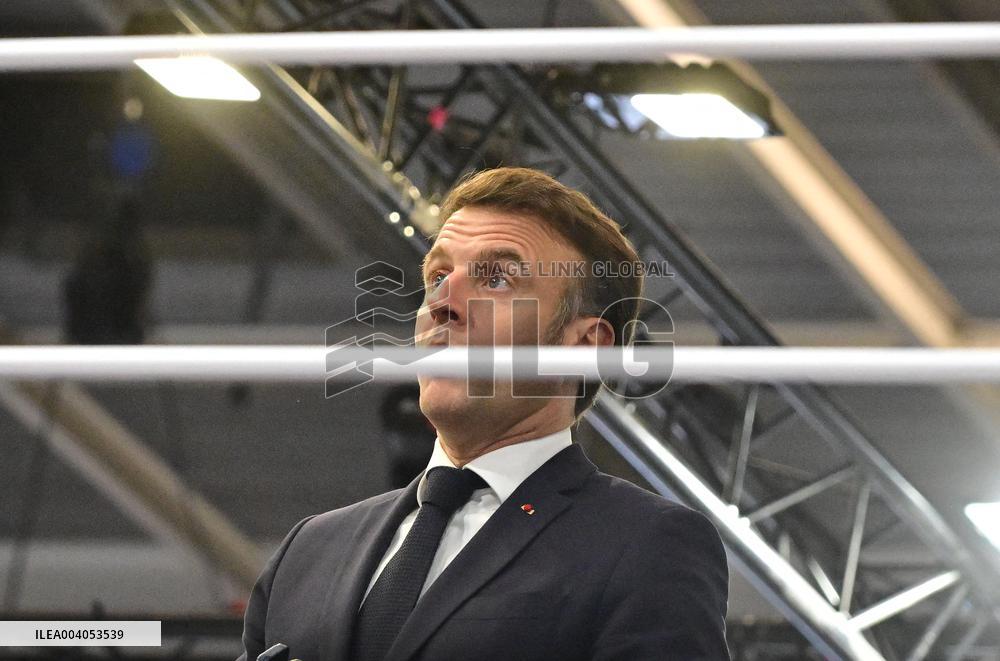 President Macron talks on the phone with Bruno Retailleau following the knife attack in Mulhouse - Paris