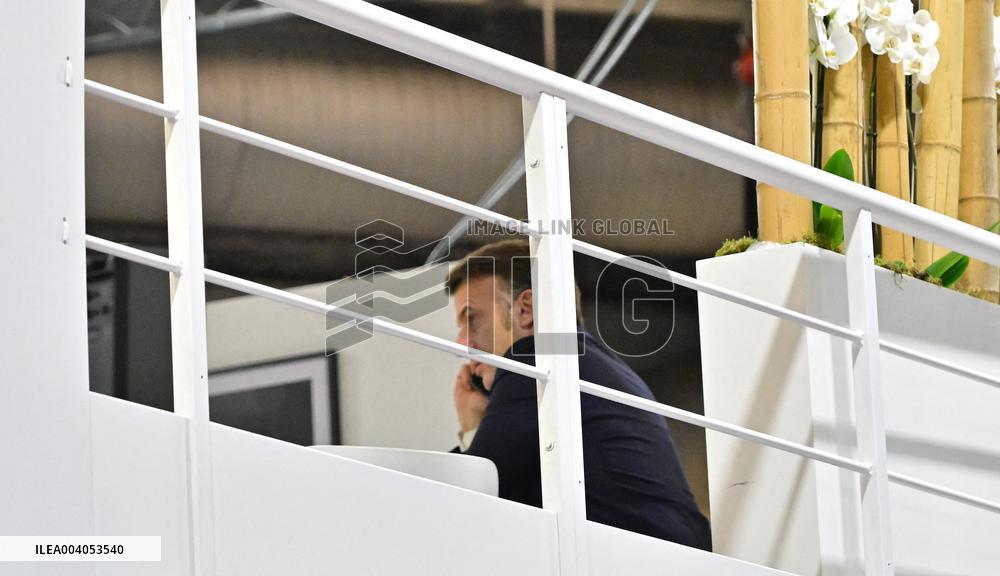 President Macron talks on the phone with Bruno Retailleau following the knife attack in Mulhouse - Paris