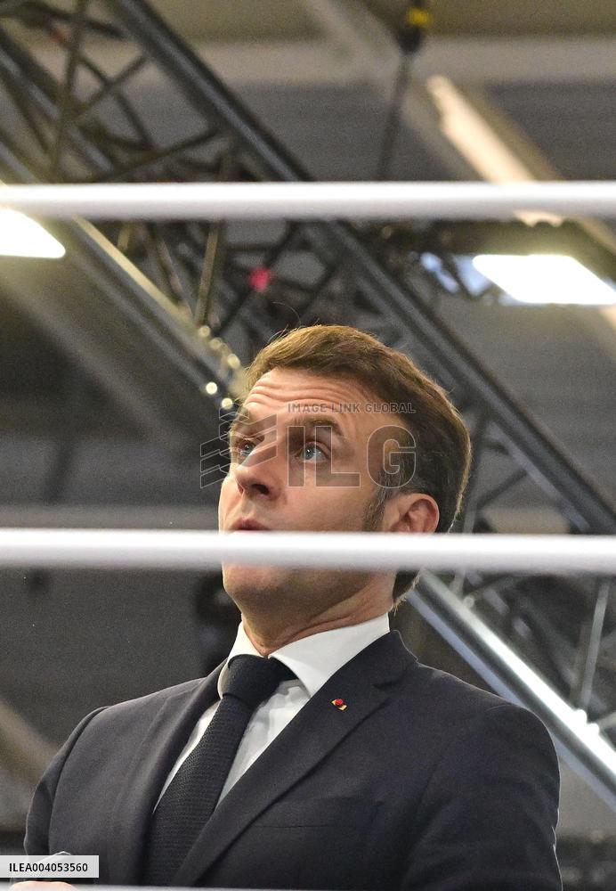 President Macron talks on the phone with Bruno Retailleau following the knife attack in Mulhouse - Paris
