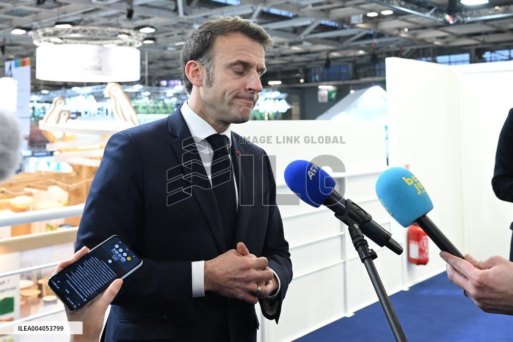 Statement by President Macron following the Mulhouse attack, at Agricultural Fair - Paris