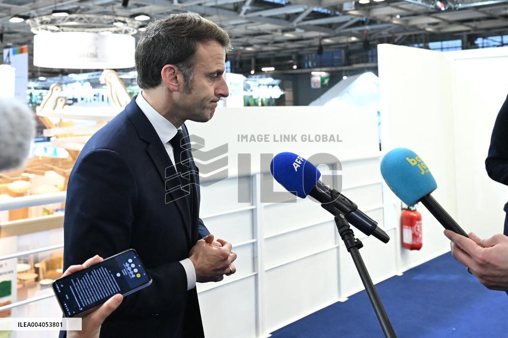 Statement by President Macron following the Mulhouse attack, at Agricultural Fair - Paris