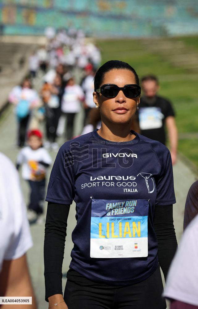 Boris Becker And Wife At Half Marathon - Naples
